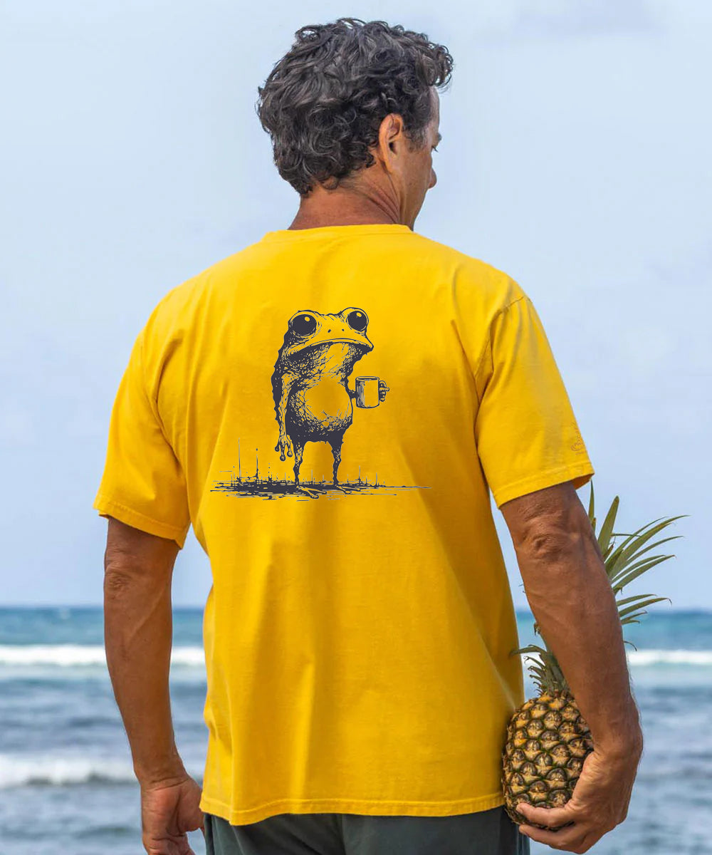 Vacation Mr. Frog drinks Men's Cotton T-shirt