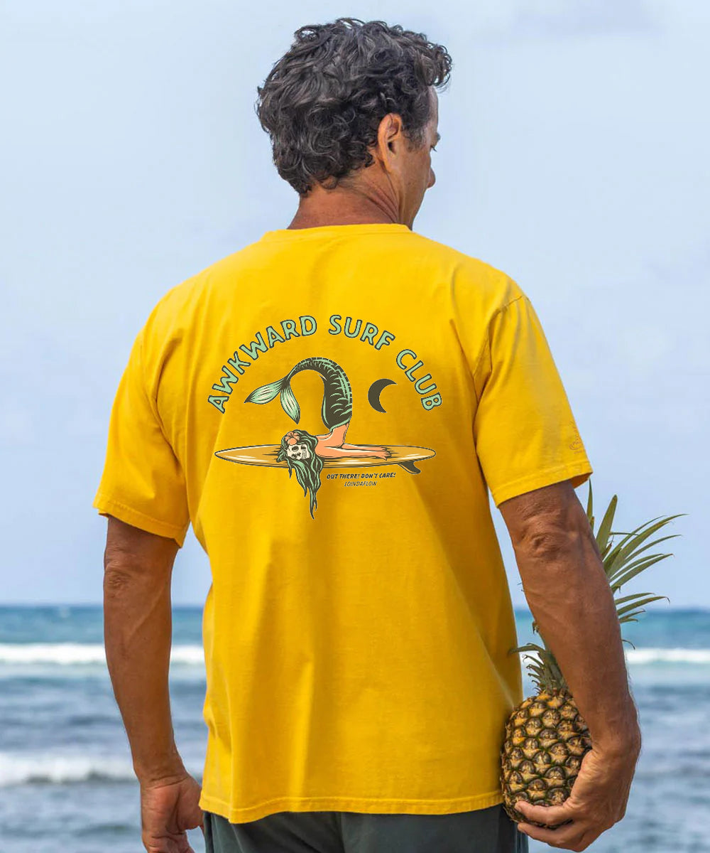 Vacation Awkward Surf Clue Mermaid Men's Cotton T-shirt