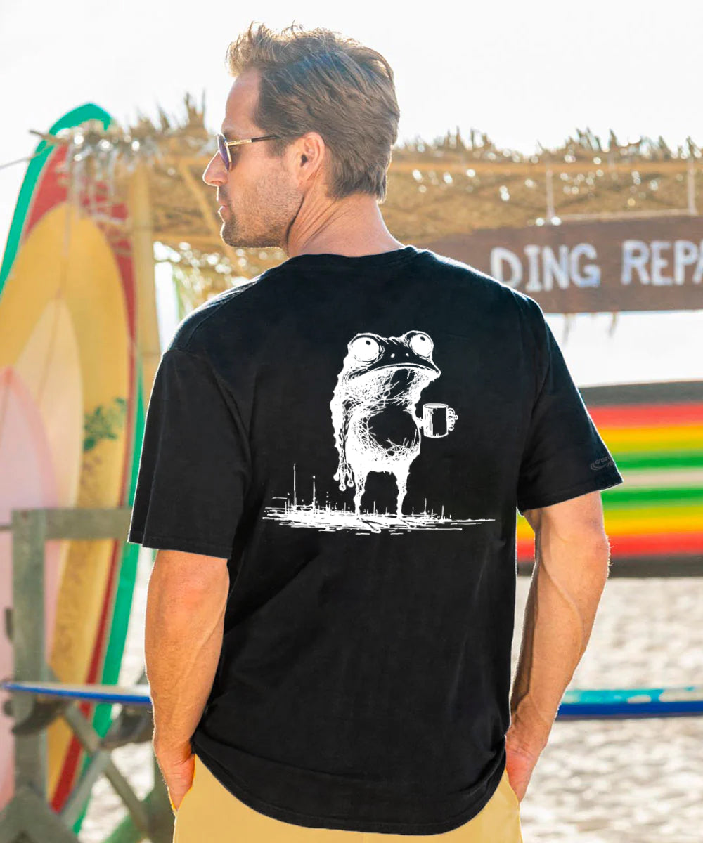 Vacation Mr. Frog drinks Men's Cotton T-shirt