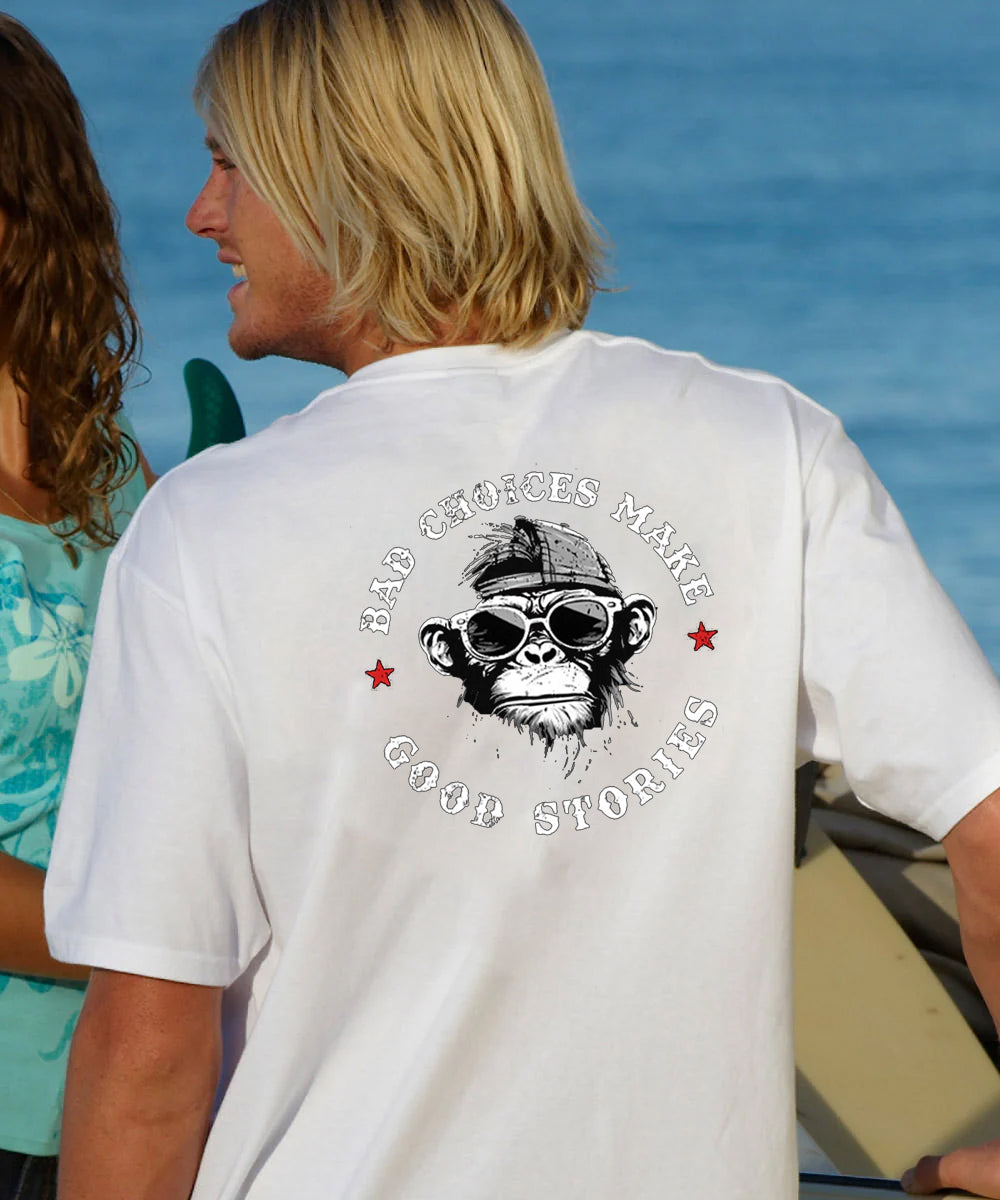 Vacation Bad Chooses Make Good Stories Gorilla Men's Cotton T-shirt