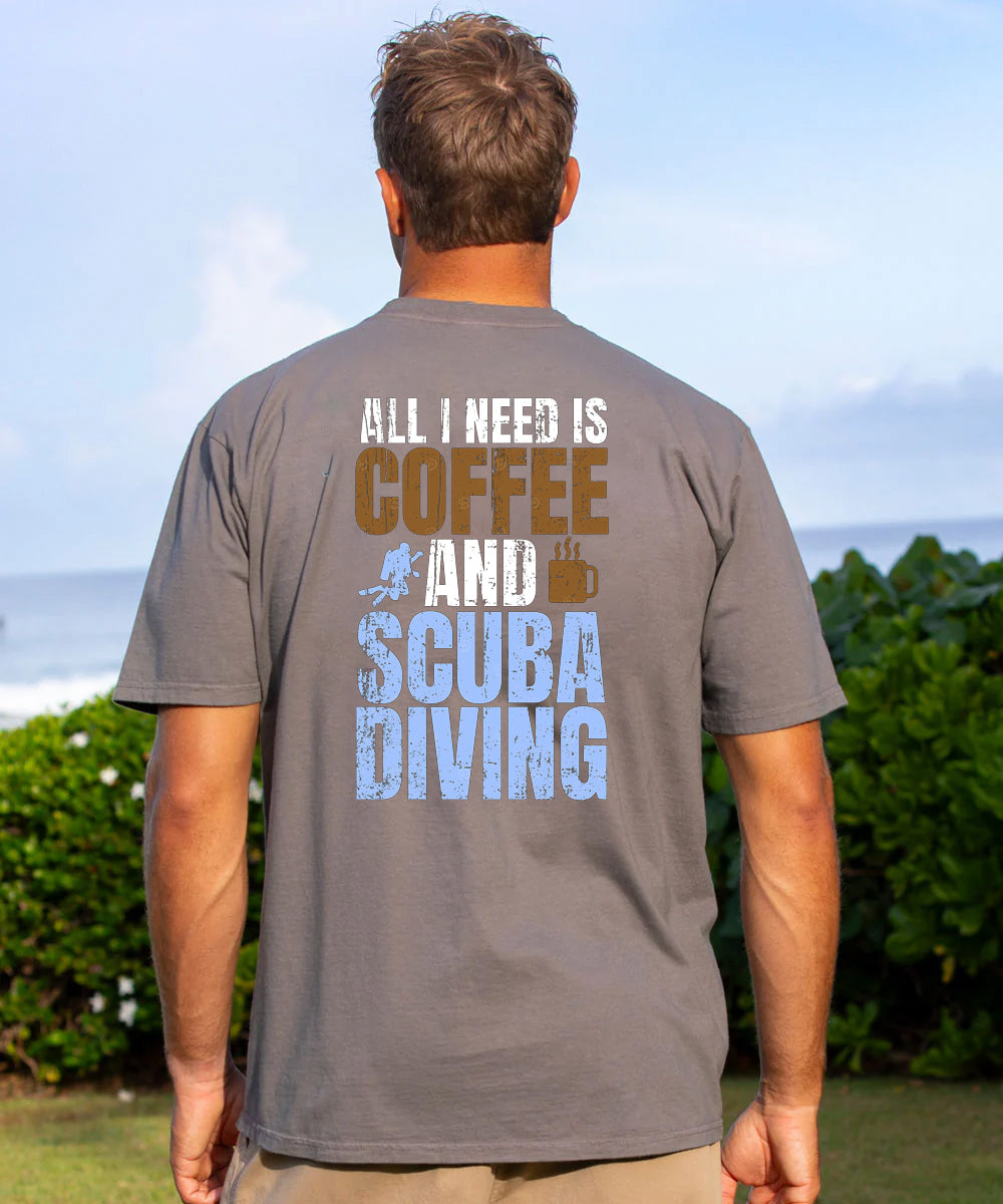 All I Need Is Coffee And Scuba Diving Men's Cotton T-shirt