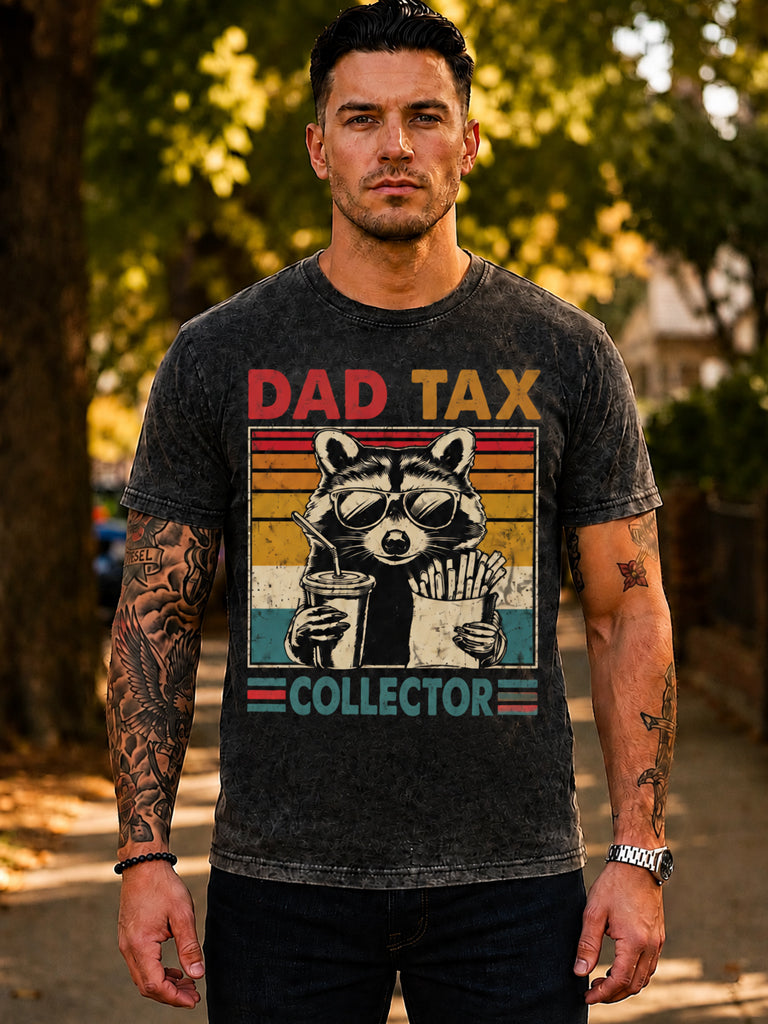 Dad Tax Collector Washed Men's T-shirt