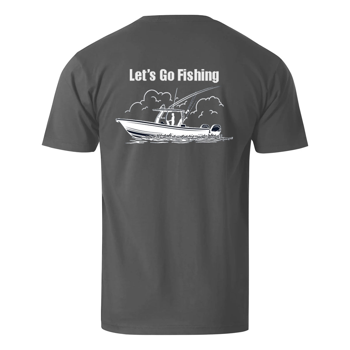 Vacation Let's Go Fishing Men's Cotton T-shirt