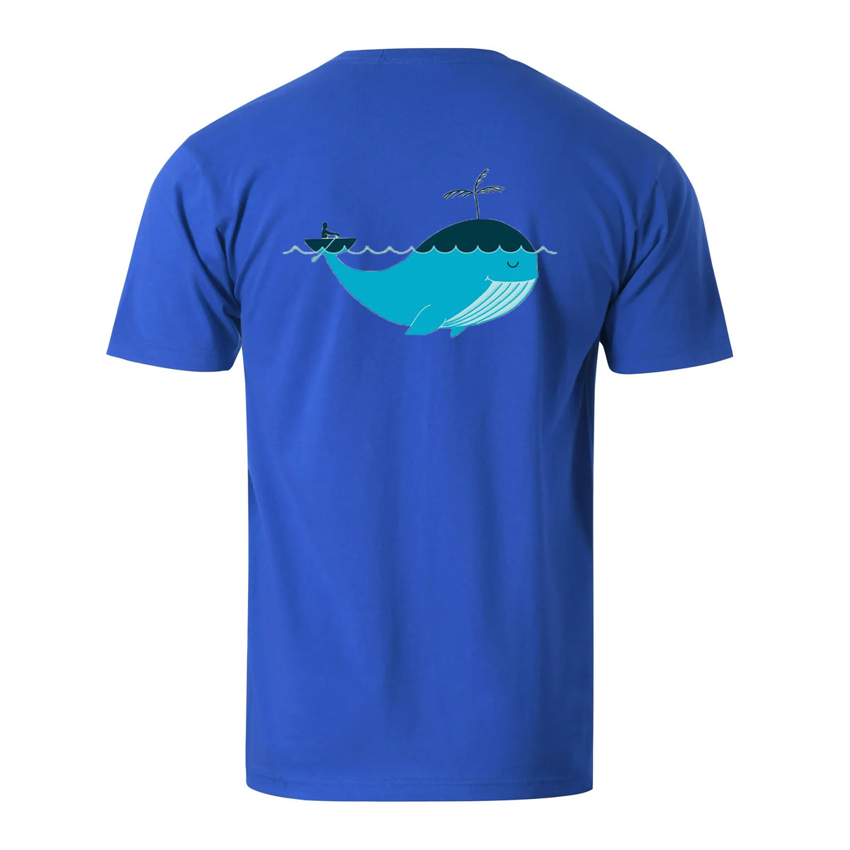 Vacation Boating With Whale Men's Cotton T-shirt