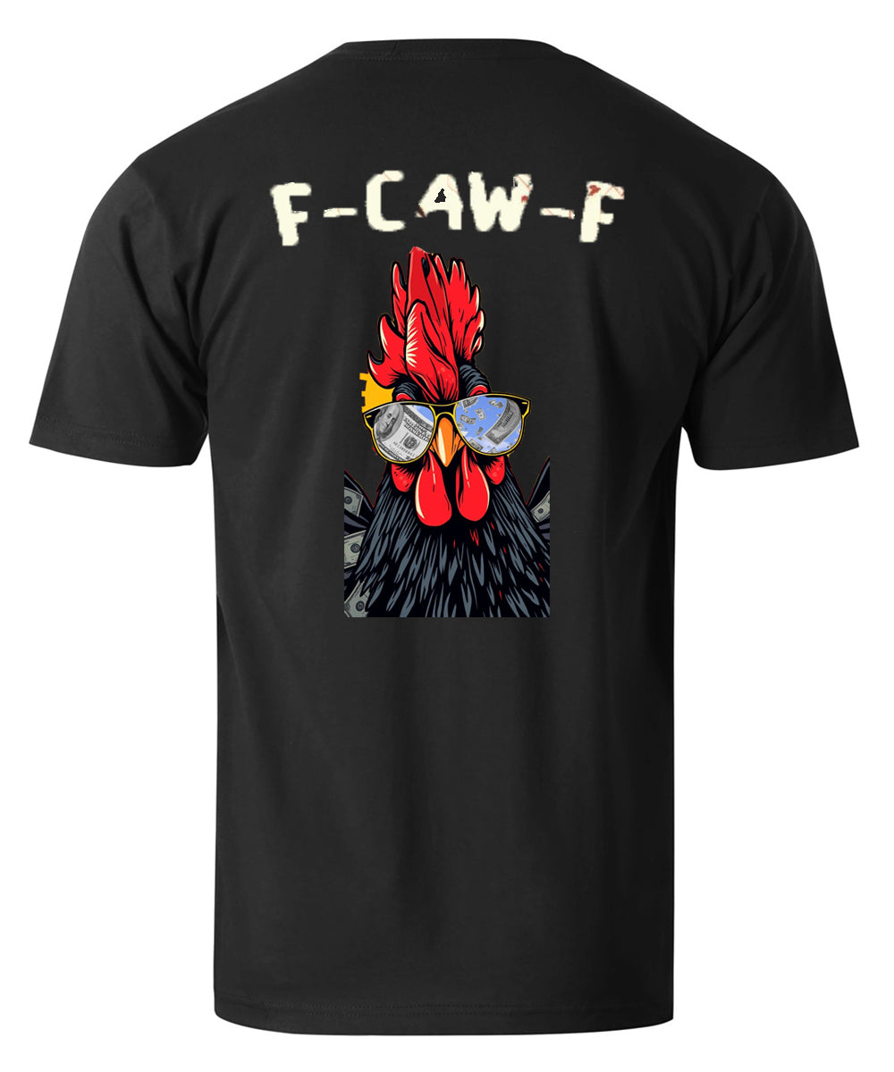 F-Caw-F Dollars Rooster Men's Cotton T-shirt