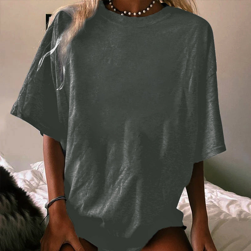 SOILD COLOR WOMEN'S T-SHIRT