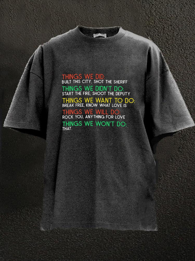 Thinks We Did Washed Men's T-shirt
