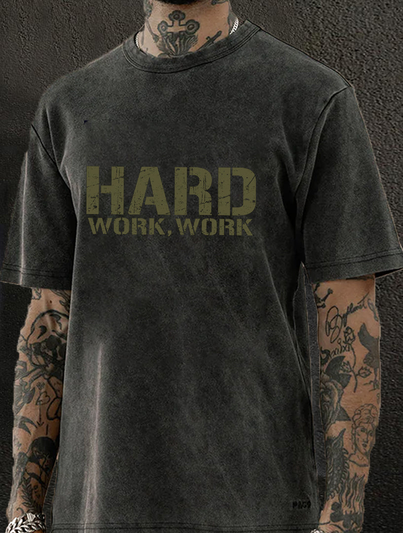 Hard Work Washed Men's T-shirt