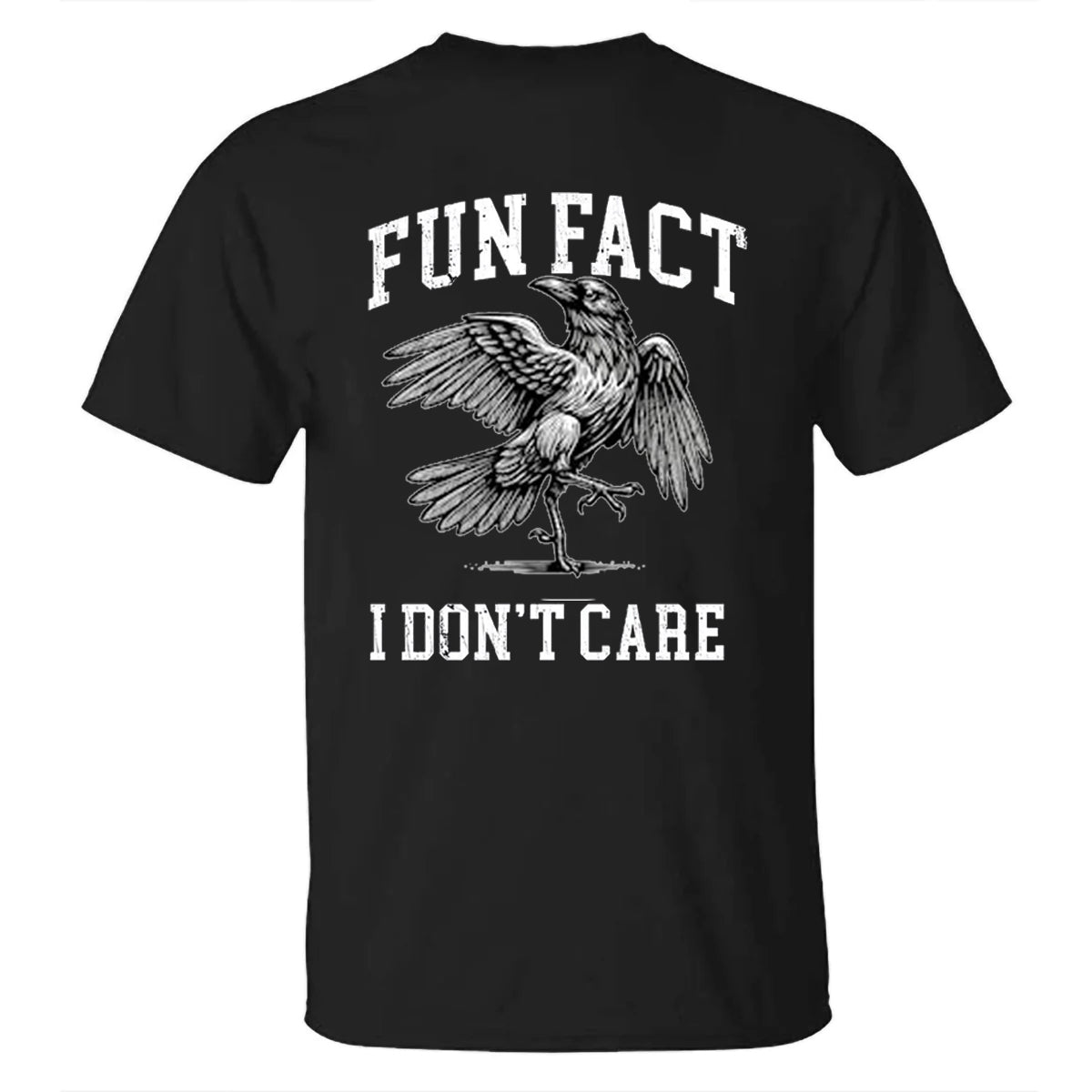 Fun Fact I Don't Care Crow Men's T-shirt