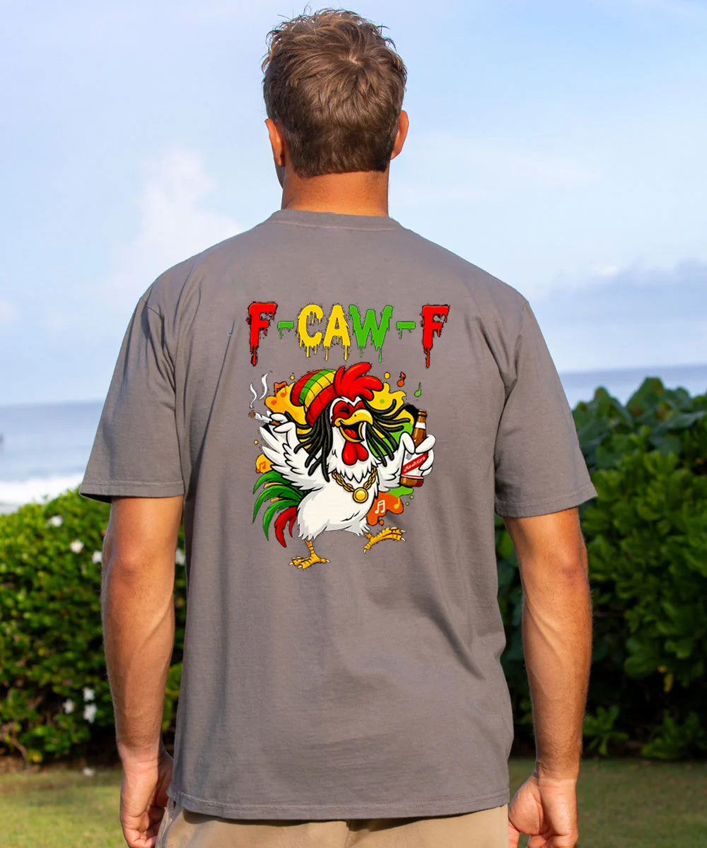 F-Caw-F Party Rooster Men's Cotton T-shirt