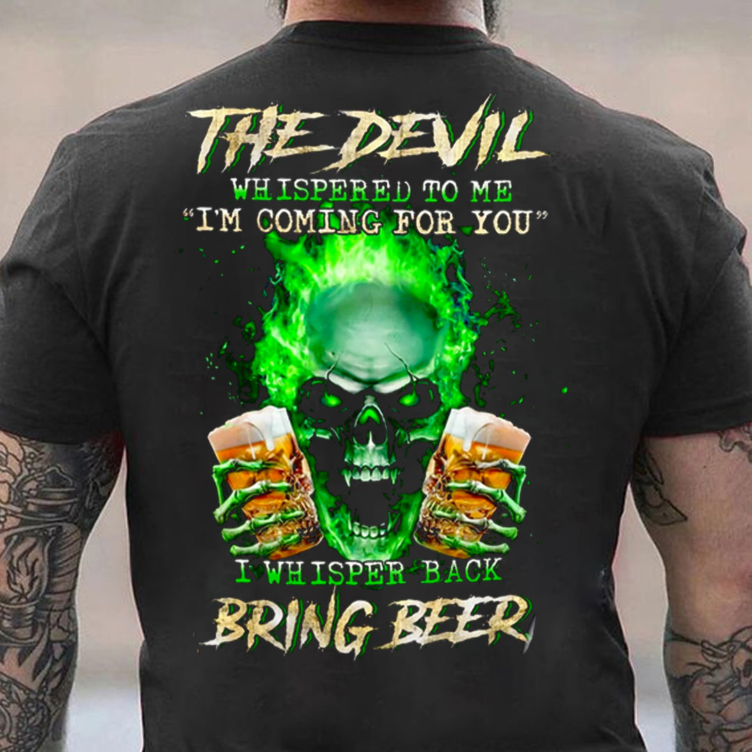 Beer With The Devil Cotton Men's T-shirt