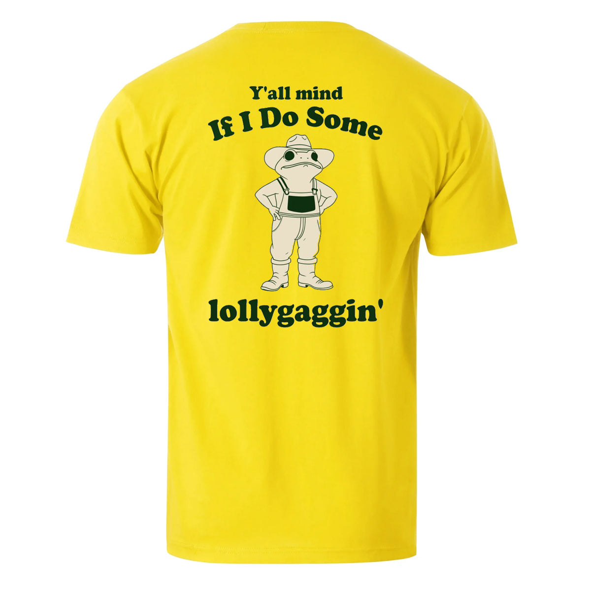 Vacation Cowboy Frog Y'all Mind lf l Do Some Lollygaggin' Men's Cotton T-shirt