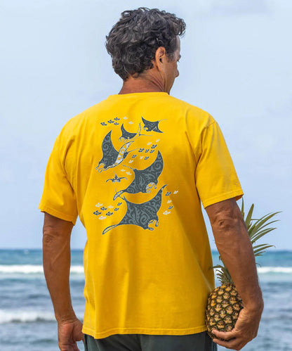 Vacation Schools Of Manta Rays Men's Cotton T-shirt