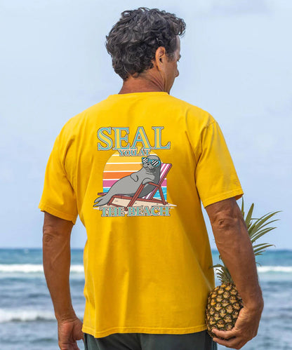 Vacation Seal You At The Beach Men's Cotton T-shirt