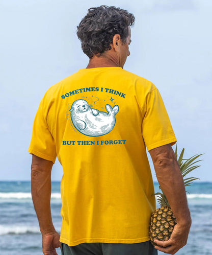 Vacation Sometimes I Think But Then I Forget Men's Cotton T-shirt