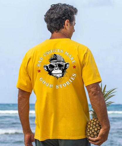Vacation Bad Chooses Make Good Stories Gorilla Men's Cotton T-shirt