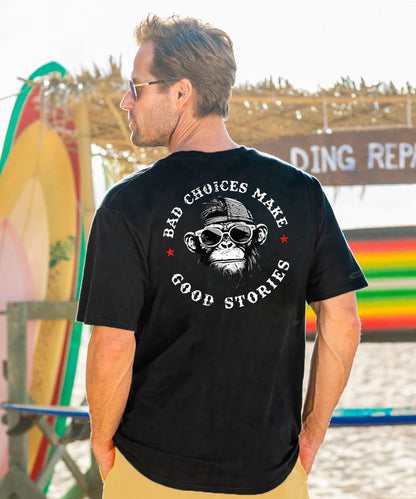 Vacation Bad Chooses Make Good Stories Gorilla Men's Cotton T-shirt