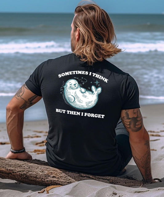 Vacation Sometimes I Think But Then I Forget Men's Cotton T-shirt