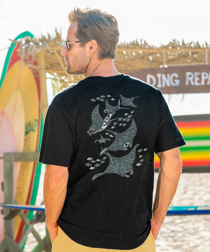 Vacation Schools Of Manta Rays Men's Cotton T-shirt