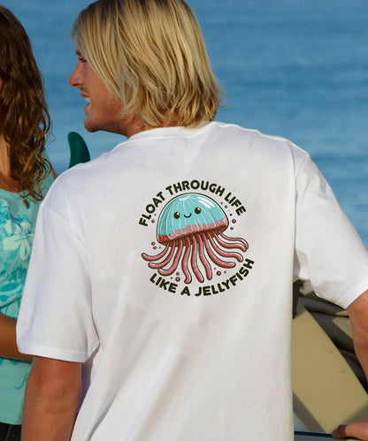 Vacation Float Through Life Like A Jellyfish Men's Cotton T-shirt