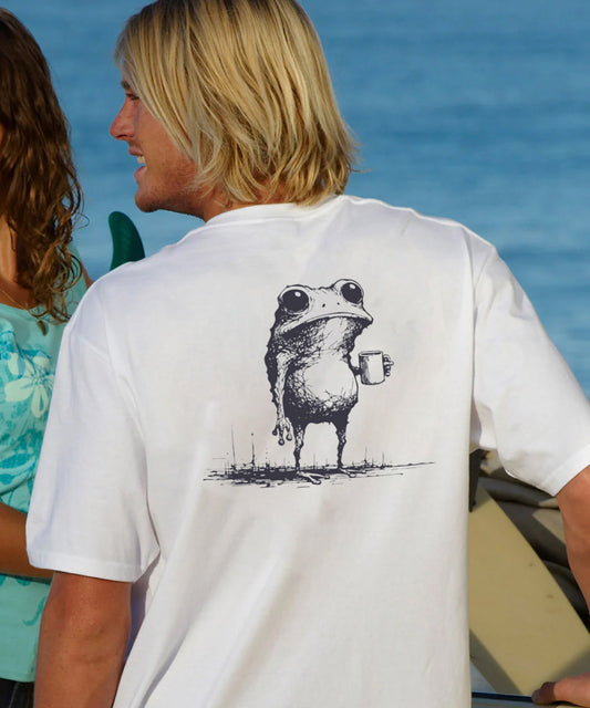 Vacation Mr. Frog drinks Men's Cotton T-shirt
