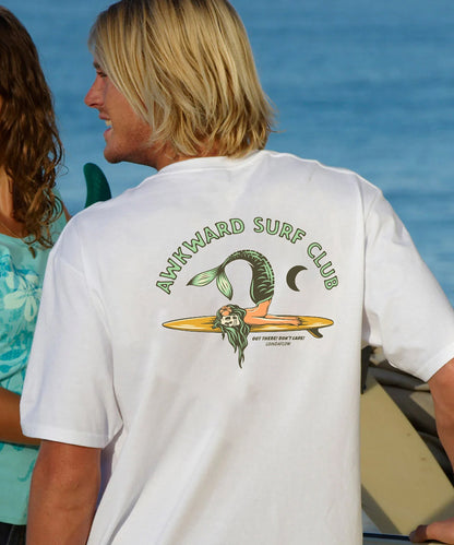 Vacation Awkward Surf Clue Mermaid Men's Cotton T-shirt