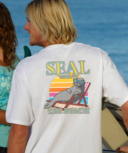 Vacation Seal You At The Beach Men's Cotton T-shirt