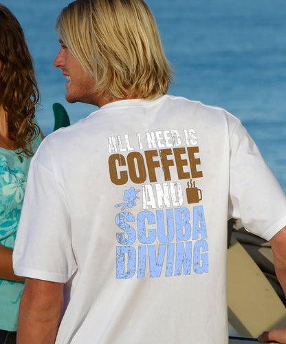 All I Need Is Coffee And Scuba Diving Men's Cotton T-shirt
