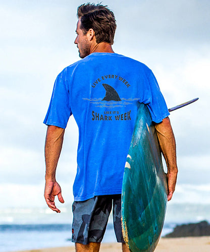Vacation Live Every Week, Like It's Shark Week Men's Cotton T-shirt