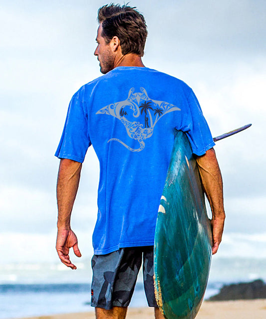 Vacation Manta Surf Hawaii Sea Men's Cotton T-shirt