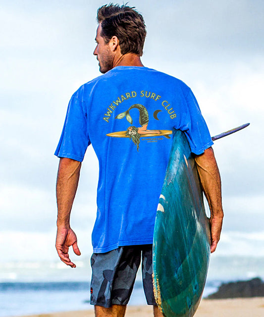 Vacation Awkward Surf Clue Mermaid Men's Cotton T-shirt