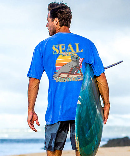 Vacation Seal You At The Beach Men's Cotton T-shirt