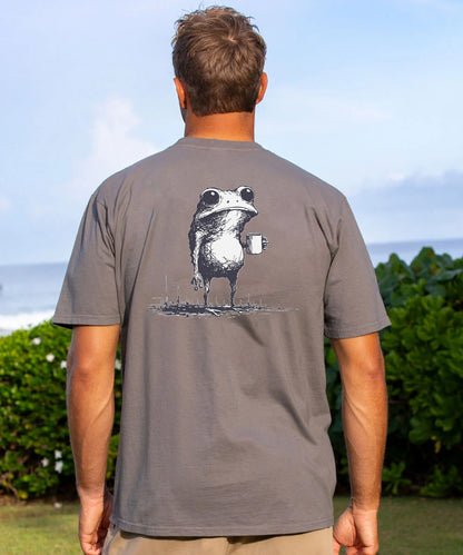 Vacation Mr. Frog drinks Men's Cotton T-shirt