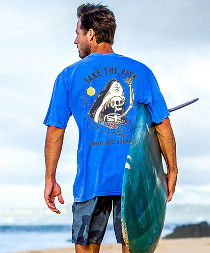 Vacation Take The Risk Enjoy The Journey Men's Cotton T-shirt