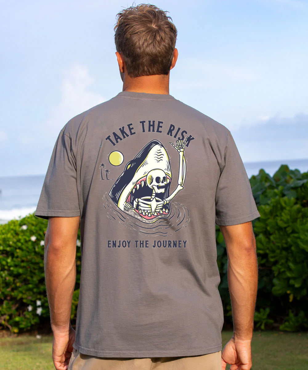 Vacation Take The Risk Enjoy The Journey Men's Cotton T-shirt