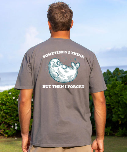 Vacation Sometimes I Think But Then I Forget Men's Cotton T-shirt
