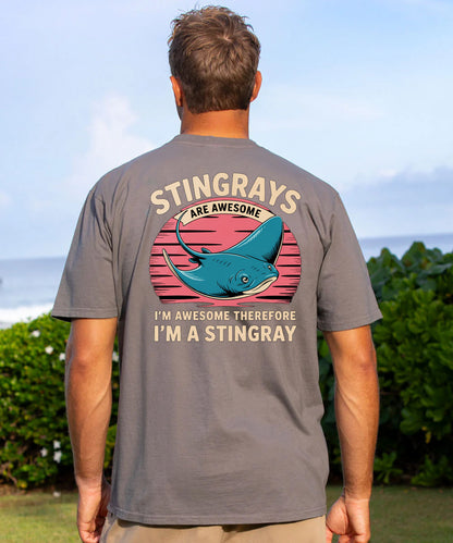Vacation I'm Awesome Therefore Stringray Men's Cotton T-shirt