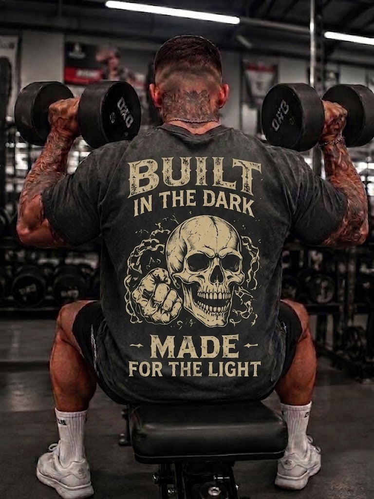 BUILT IN THE DARK MAKE FOR THE LIGHT Washed Men's T-shirt