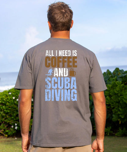 All I Need Is Coffee And Scuba Diving Men's Cotton T-shirt