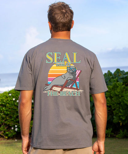 Vacation Seal You At The Beach Men's Cotton T-shirt