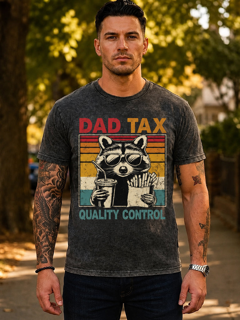 Dad Tax Quality Control Washed Men's T-shirt