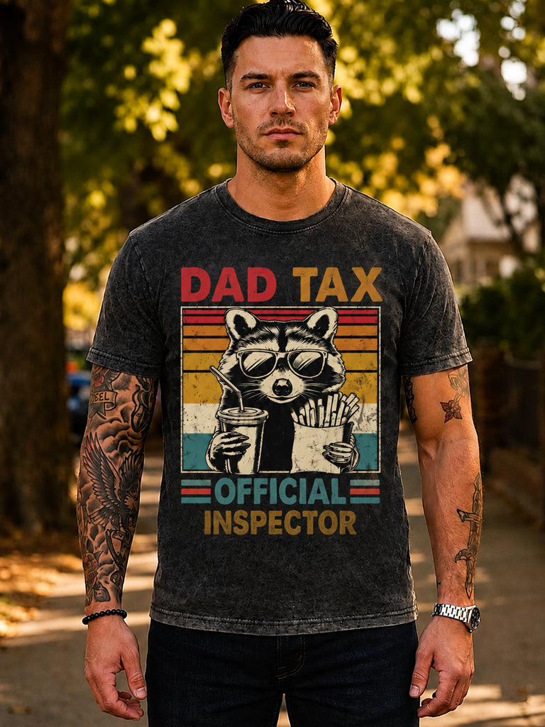 Dad Tax Official Inspector Washed Men's T-shirt