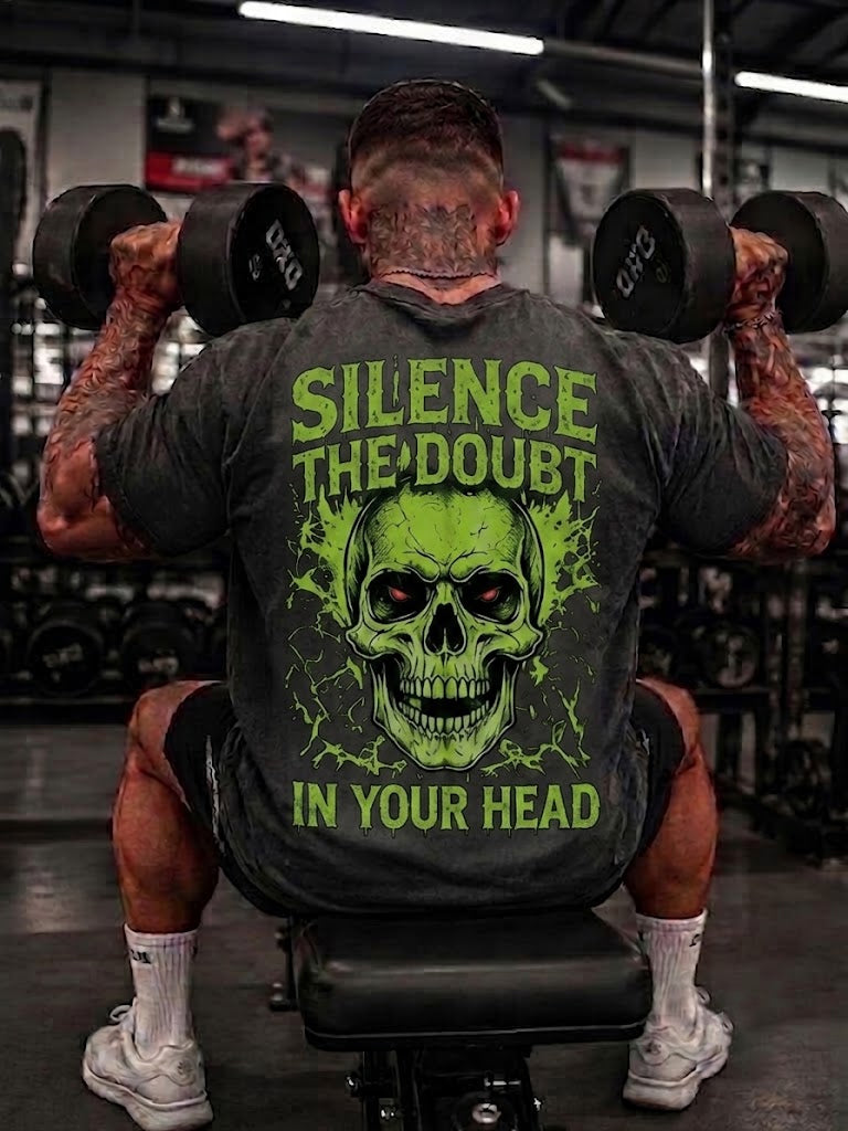 SILENCE THE DOUBT IN YOUR HEAD Washed Men's T-shirt