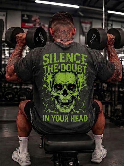 SILENCE THE DOUBT IN YOUR HEAD Washed Men's T-shirt