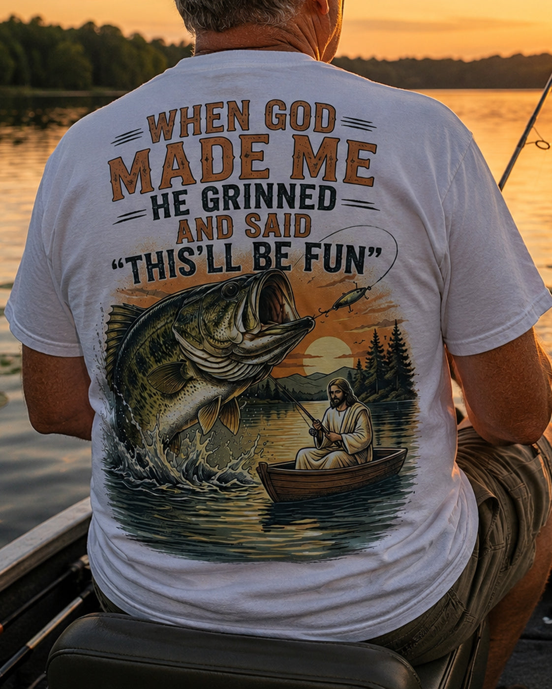 WHEN GOD MADE ME AND SAID "THIS'LL BE FUN" Men's T-shirt