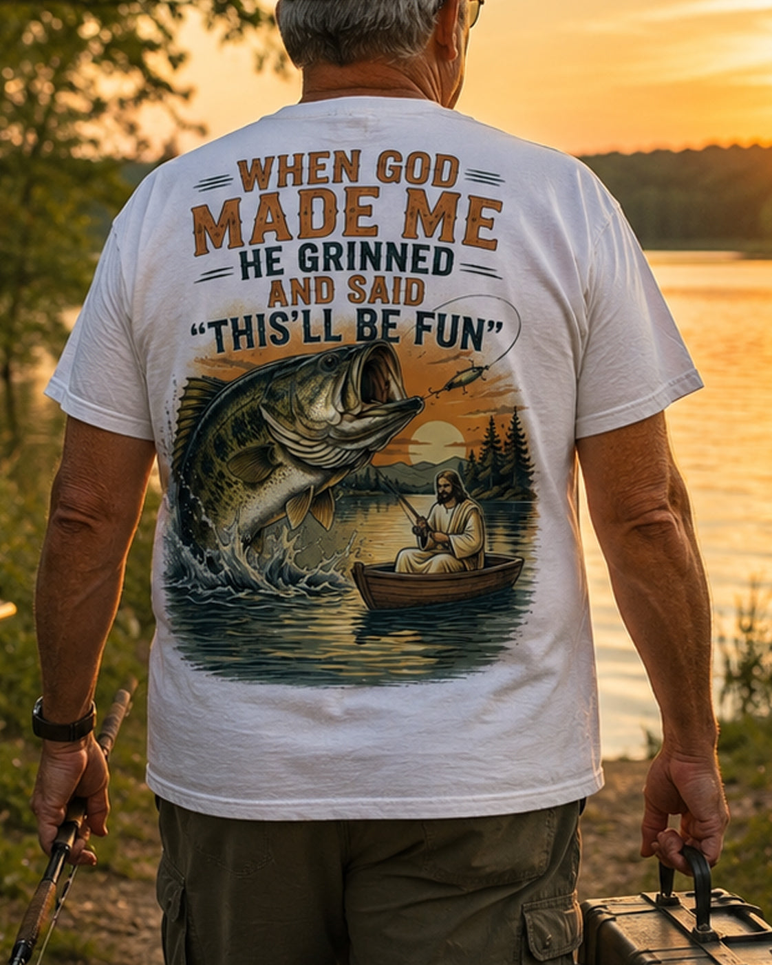 WHEN GOD MADE ME AND SAID "THIS'LL BE FUN" Men's T-shirt