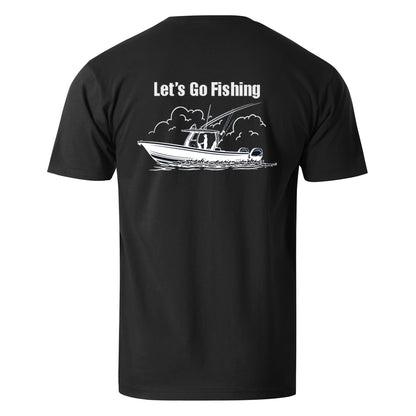 Vacation Let's Go Fishing Men's Cotton T-shirt