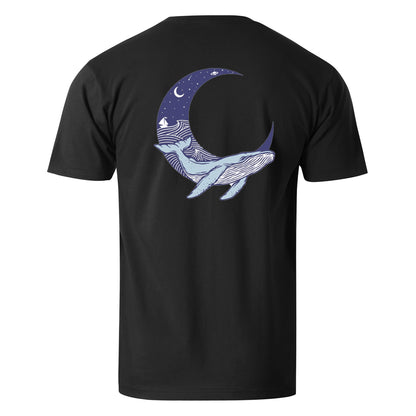 Vacation Whale Sleeping On The Moon Men's Cotton T-shirt
