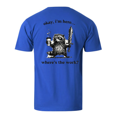 Vacation Okay, I'm Here. Where's The Work Raccoon Men's Cotton T-shirt