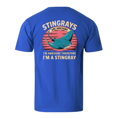 Vacation I'm Awesome Therefore Stringray Men's Cotton T-shirt